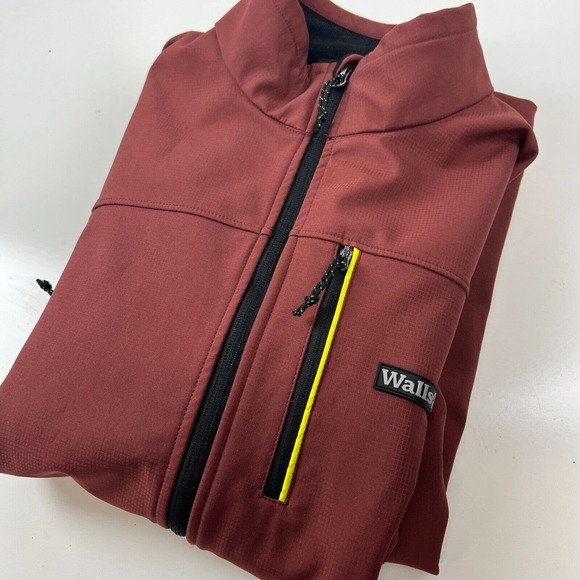 Walls Ripstop Softshell Jacket Wine Medium Men's Polyester Full Zip Long Sleeve - Picture 3 of 16
